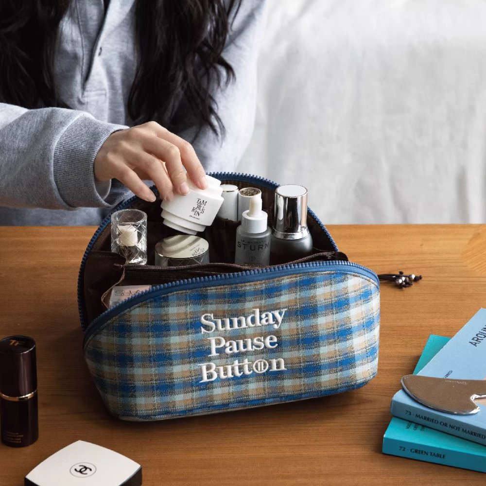 Retro Check Pouch | レトロ・チェック・ポーチ MO001