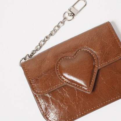Charm Heart Leather Card Case｜チャームハート・レザー・カードケース MJ013