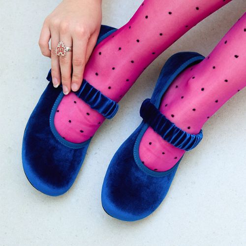 Floral Velvet Flats｜フローラルベルベットフラット LG002