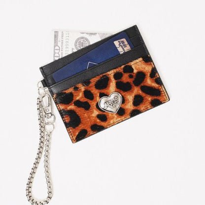Leopard Heart Chain Card Case｜レオパードハート・チェーンカードケース MJ005