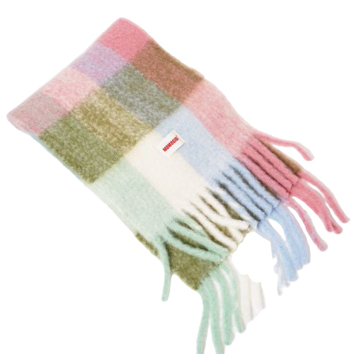 Soft Pastel Check Muffler｜ソフトパステル・チェックマフラー MJ008