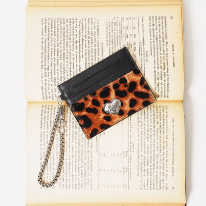 Leopard Heart Chain Card Case｜レオパードハート・チェーンカードケース MJ005