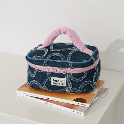 Heart Stitch Denim Pouch | ハートステッチデニムポーチ FN002
