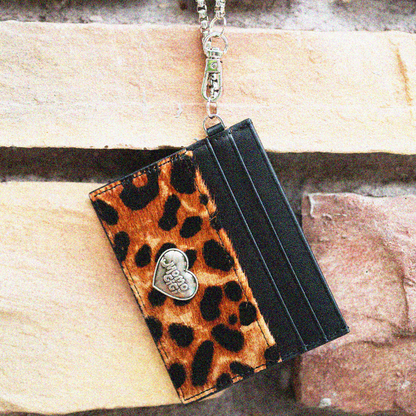 Leopard Heart Chain Card Case｜レオパードハート・チェーンカードケース MJ005