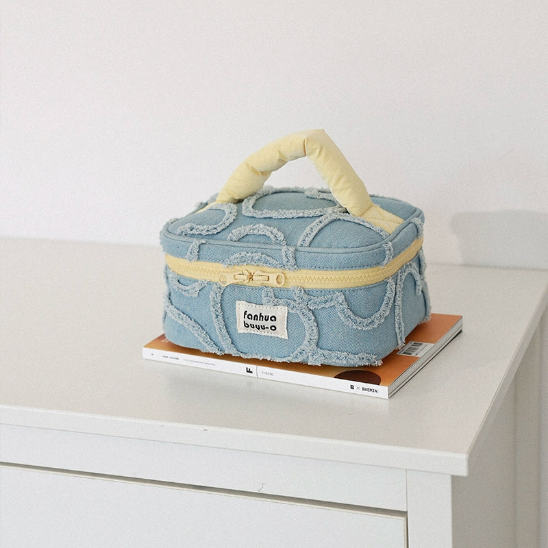 Heart Stitch Denim Pouch | ハートステッチデニムポーチ FN002