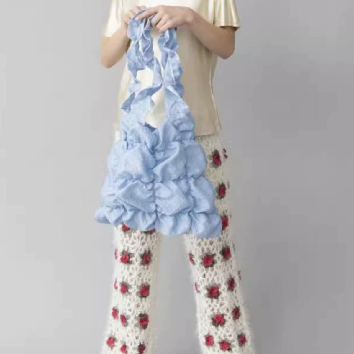 Rosette Ruffle Tote｜ロゼットラッフルトート CL001