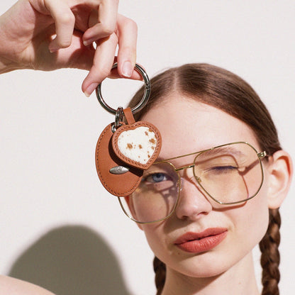 Cow Heart Leather Key Ring｜カウハート・レザーキーリング MJ009