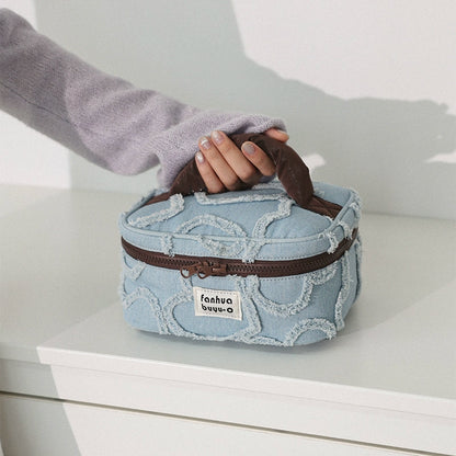 Heart Stitch Denim Pouch | ハートステッチデニムポーチ FN002