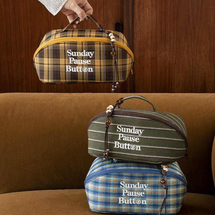 Retro Check Pouch | レトロ・チェック・ポーチ MO001