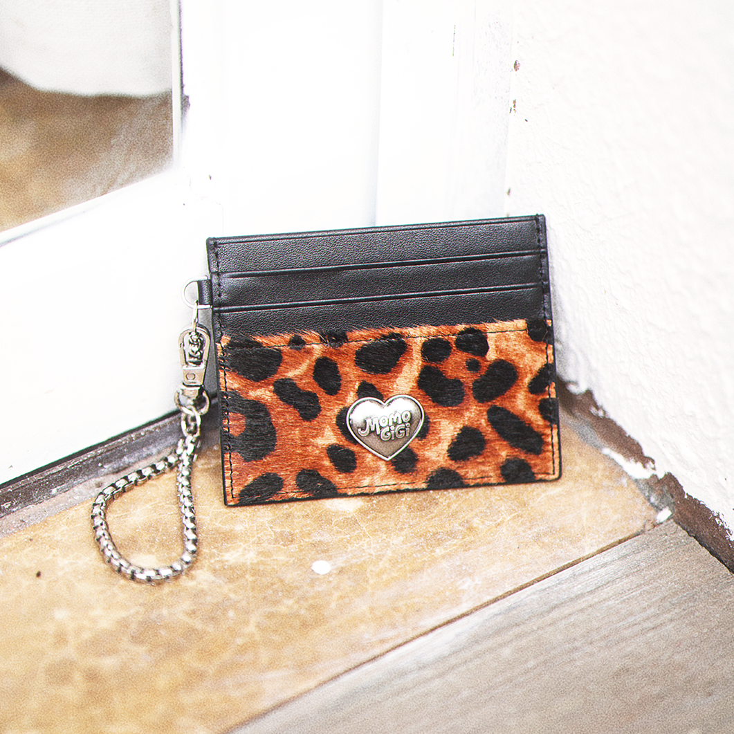Leopard Heart Chain Card Case｜レオパードハート・チェーンカードケース MJ005